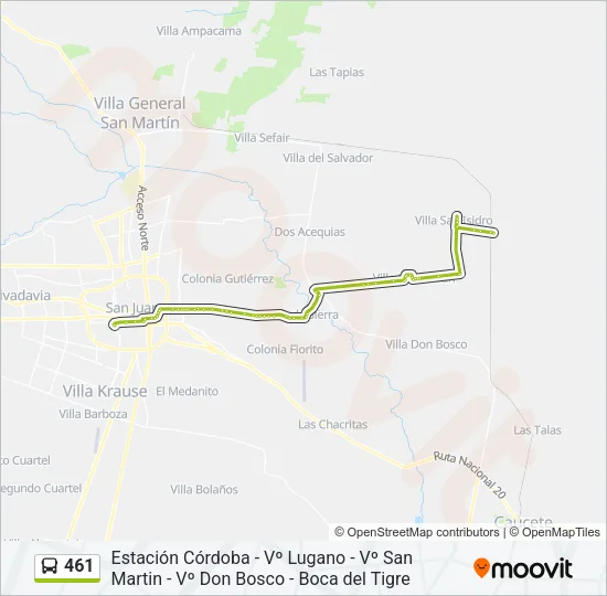 461 Bus Line Map