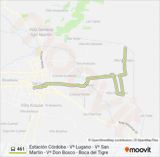 461 Bus Line Map