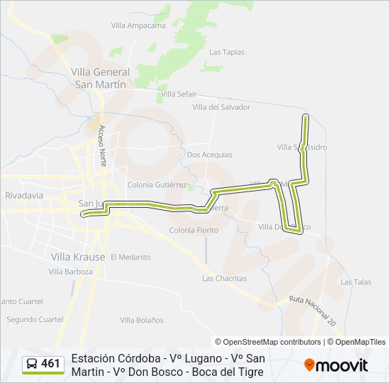 461 Bus Line Map