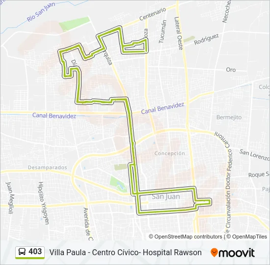 403 Bus Line Map