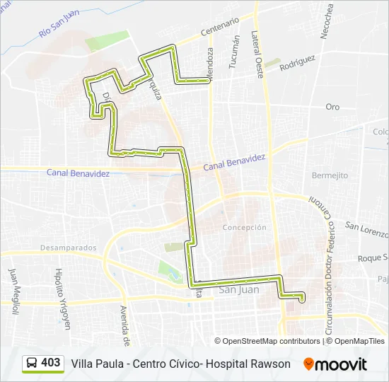 403 Bus Line Map
