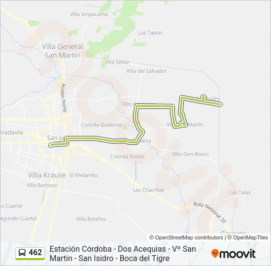 462 Bus Line Map