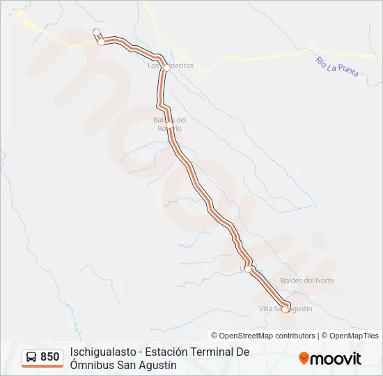 850 Bus Line Map