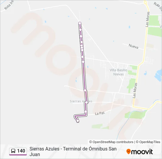 140 Bus Line Map