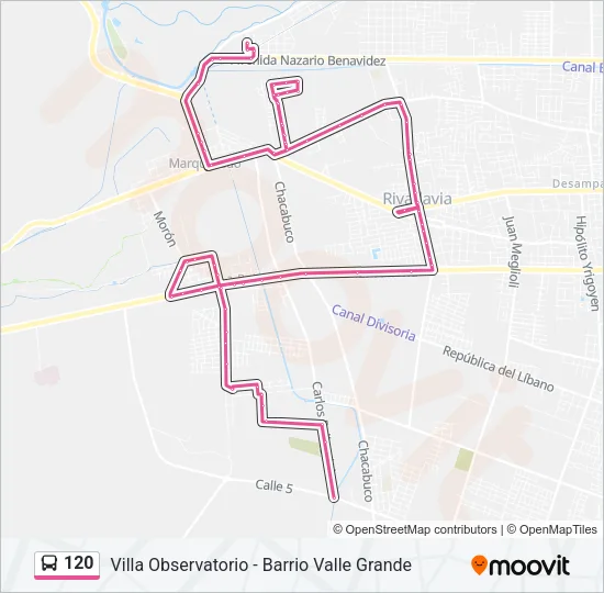 120 Bus Line Map