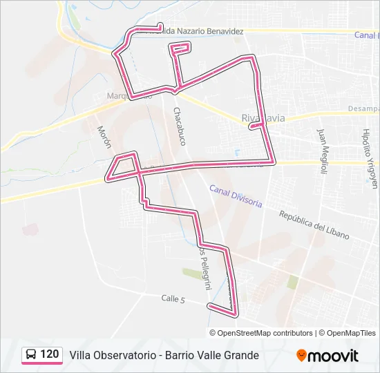 120 Bus Line Map