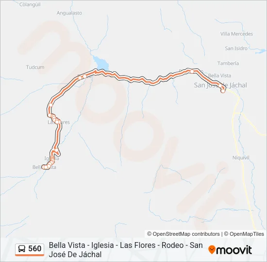 560 Bus Line Map