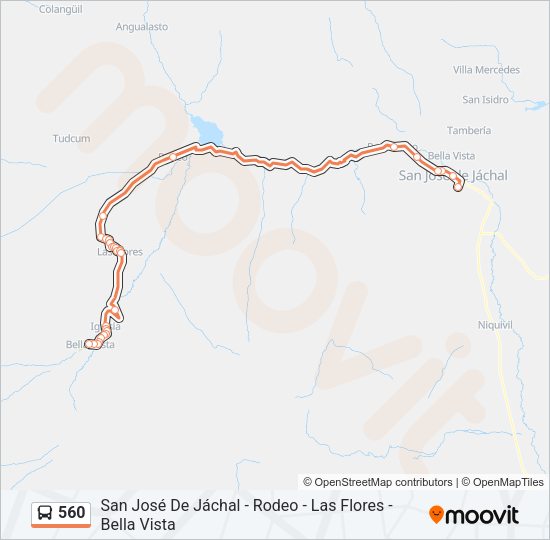 560 Bus Line Map