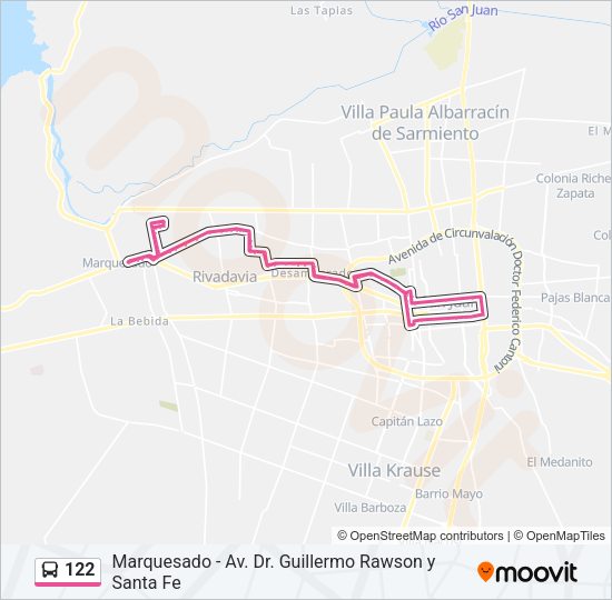 122 Bus Line Map