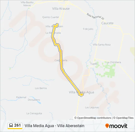 261 Bus Line Map