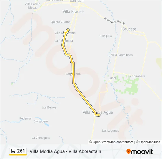 261 Bus Line Map
