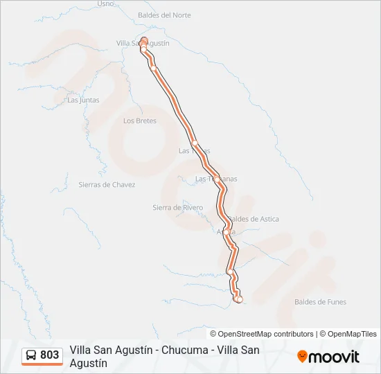 803 Bus Line Map