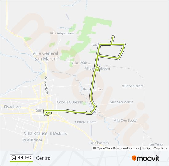 441-C Bus Line Map