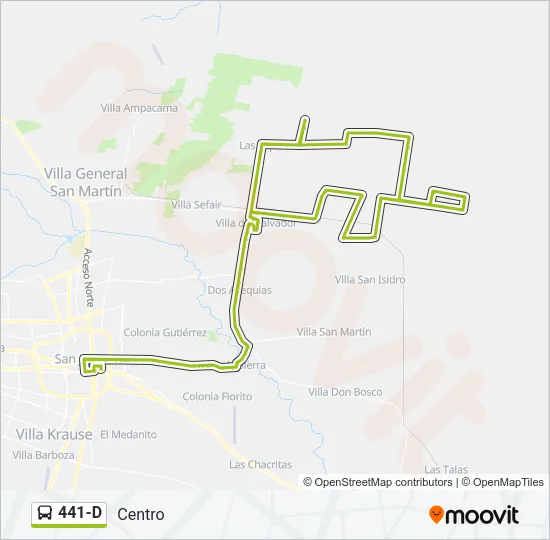 441-D Bus Line Map