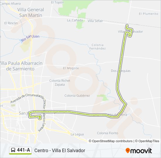 441-A Bus Line Map