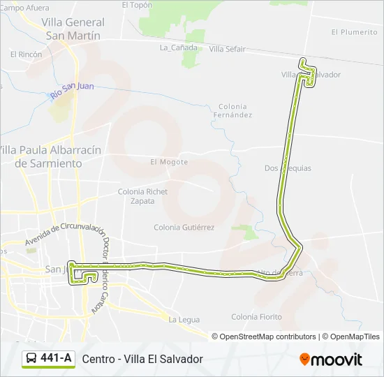 441-A Bus Line Map