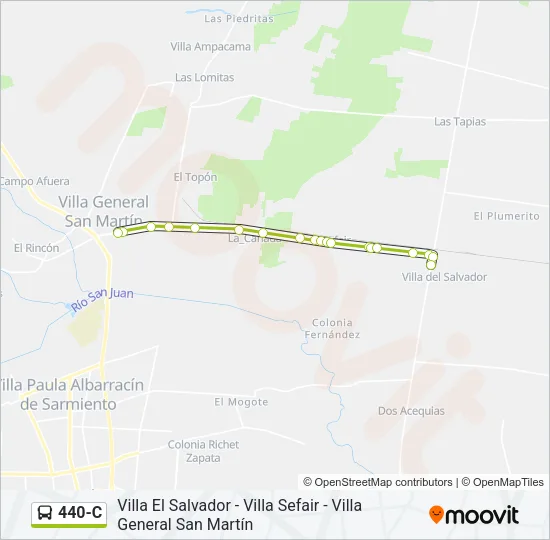 440-C Bus Line Map