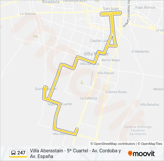 247 Bus Line Map