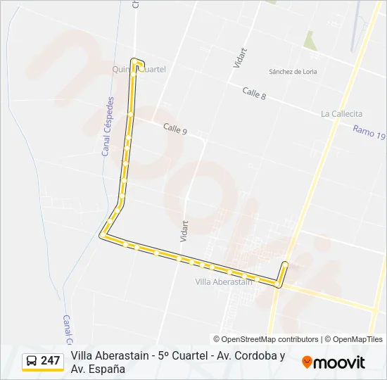 247 Bus Line Map