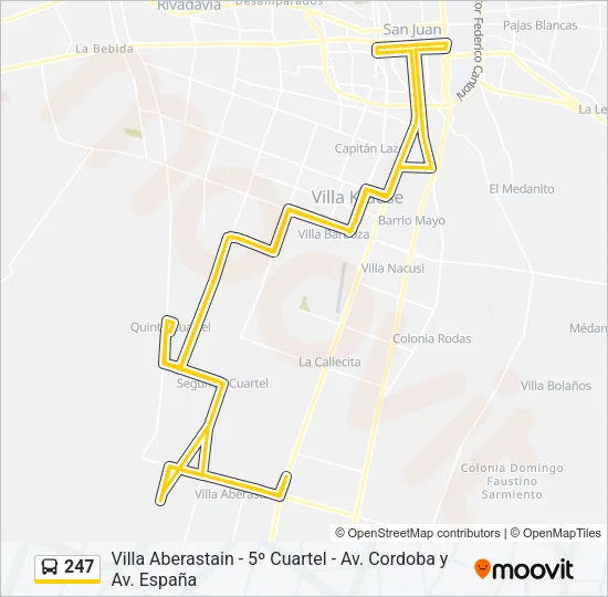 247 Bus Line Map