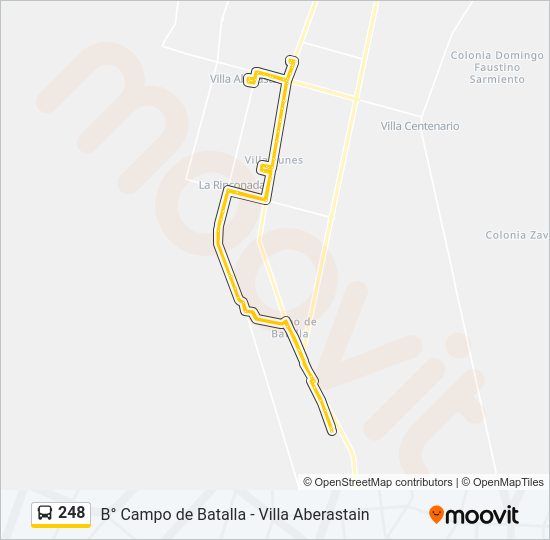 248 bus Line Map