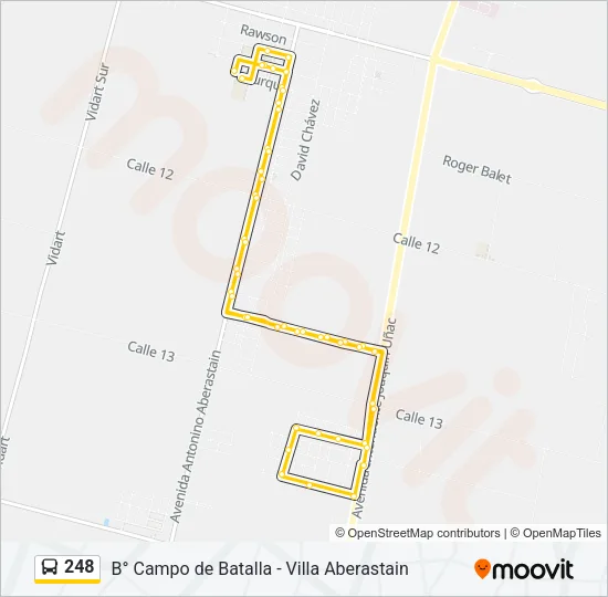 248 Bus Line Map
