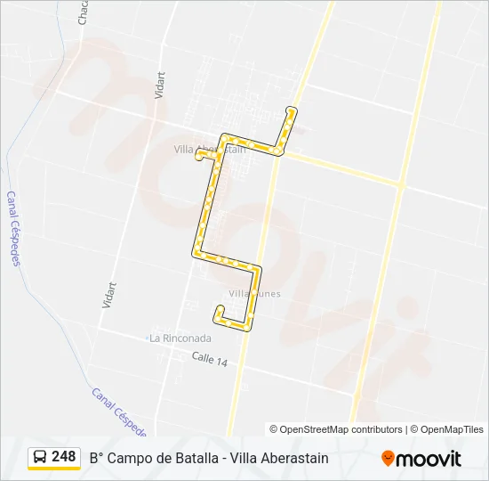 248 Bus Line Map