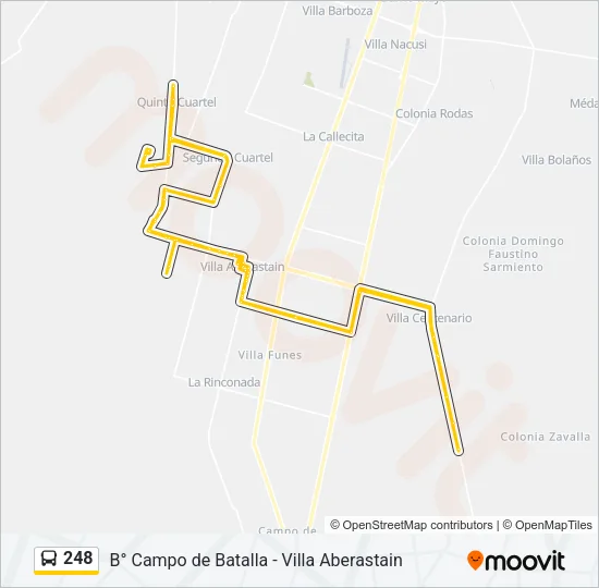248 Bus Line Map