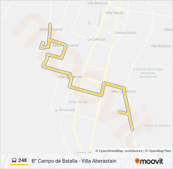 248 Bus Line Map