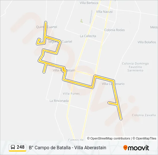 248 Bus Line Map