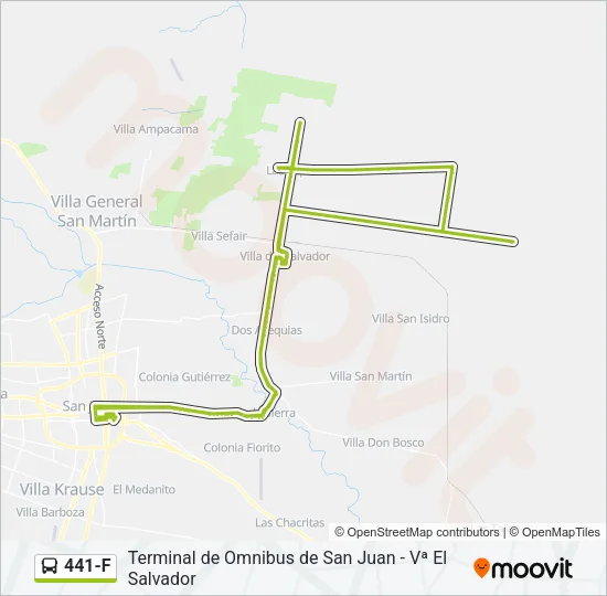 441-F Bus Line Map