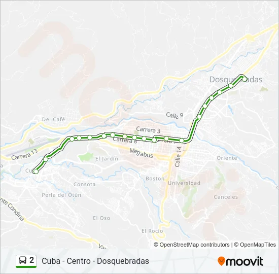 2 Bus Line Map