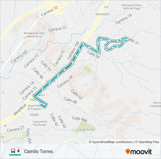 4 Bus Line Map