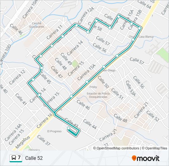 Mapa de 7 de autobús