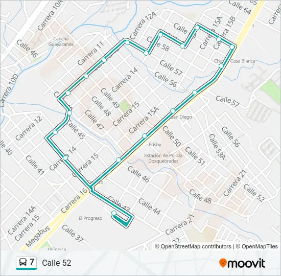 7 Bus Line Map