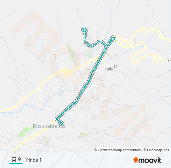 Mapa de 9 de autobús