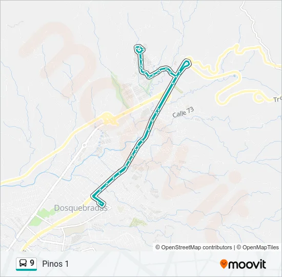 9 Bus Line Map