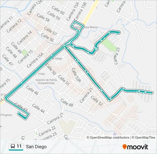 11 Bus Line Map