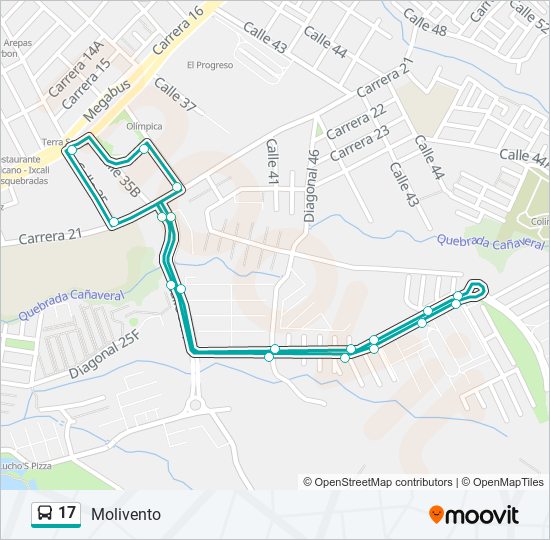 Mapa de 17 de autobús