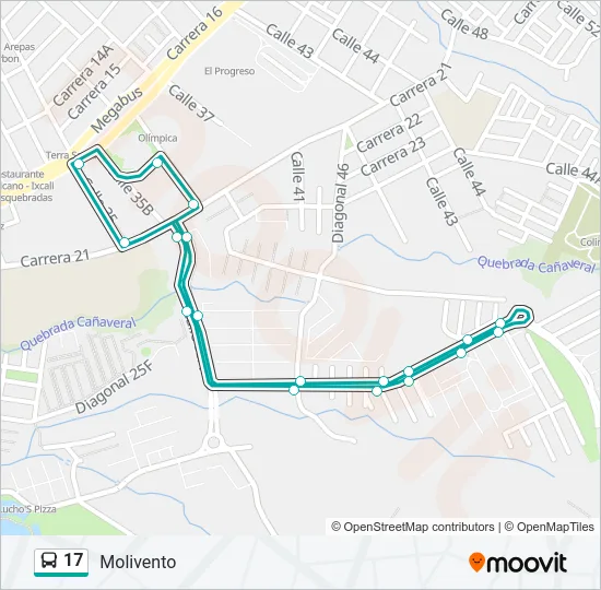 17 Bus Line Map
