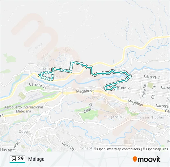 29 Bus Line Map