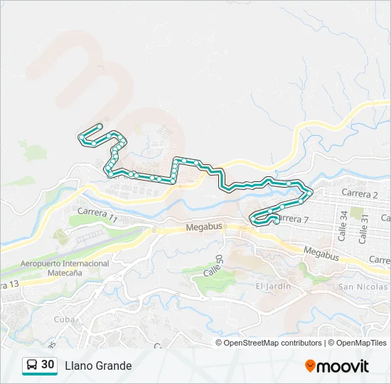 30 Bus Line Map