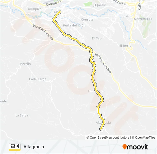 4 Bus Line Map