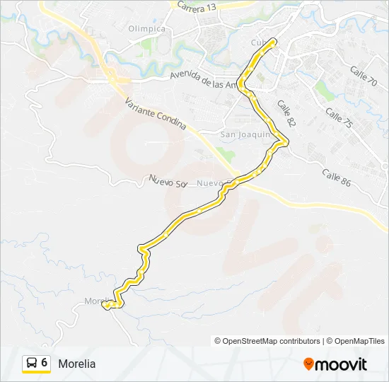 6 Bus Line Map