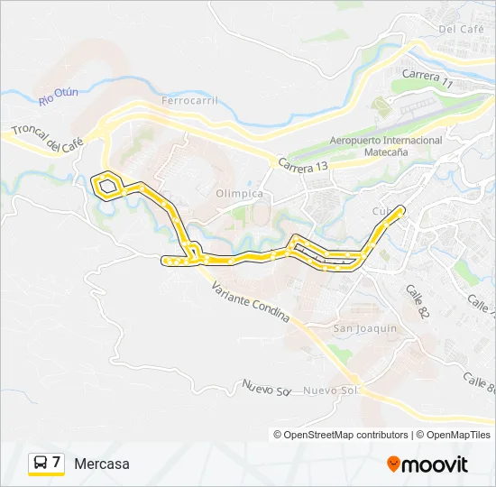 7 Bus Line Map