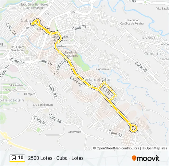 10 Bus Line Map