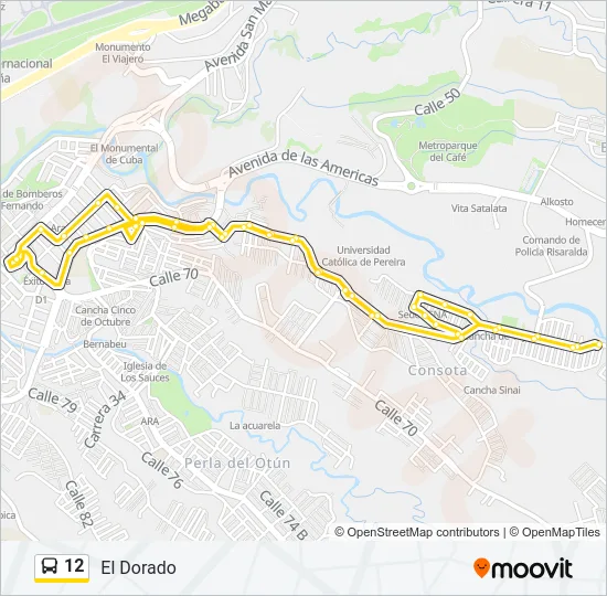 12 Bus Line Map