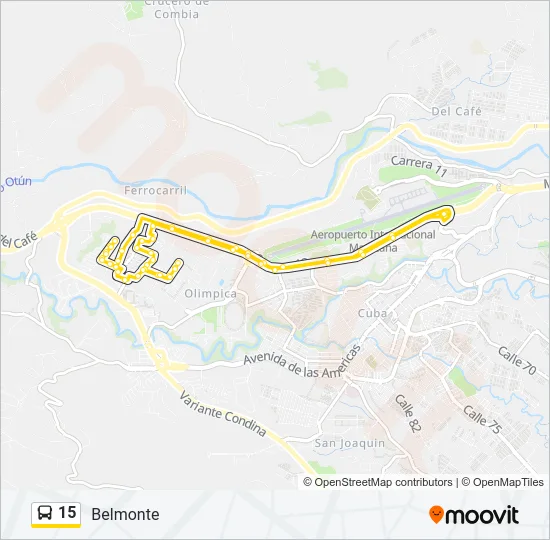 15 Bus Line Map