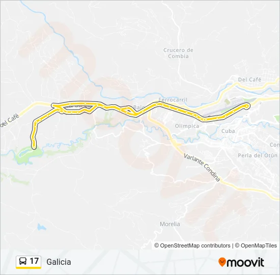 17 Bus Line Map