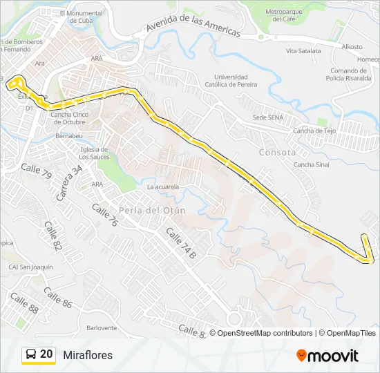 20 Bus Line Map